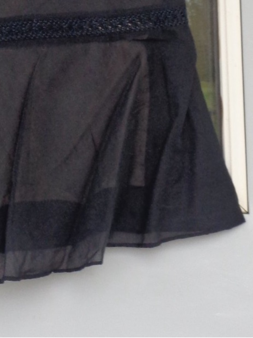 Vintage Y2K boho elasticwaist skirt crochet like detail size 6P - Picture 9 of 17